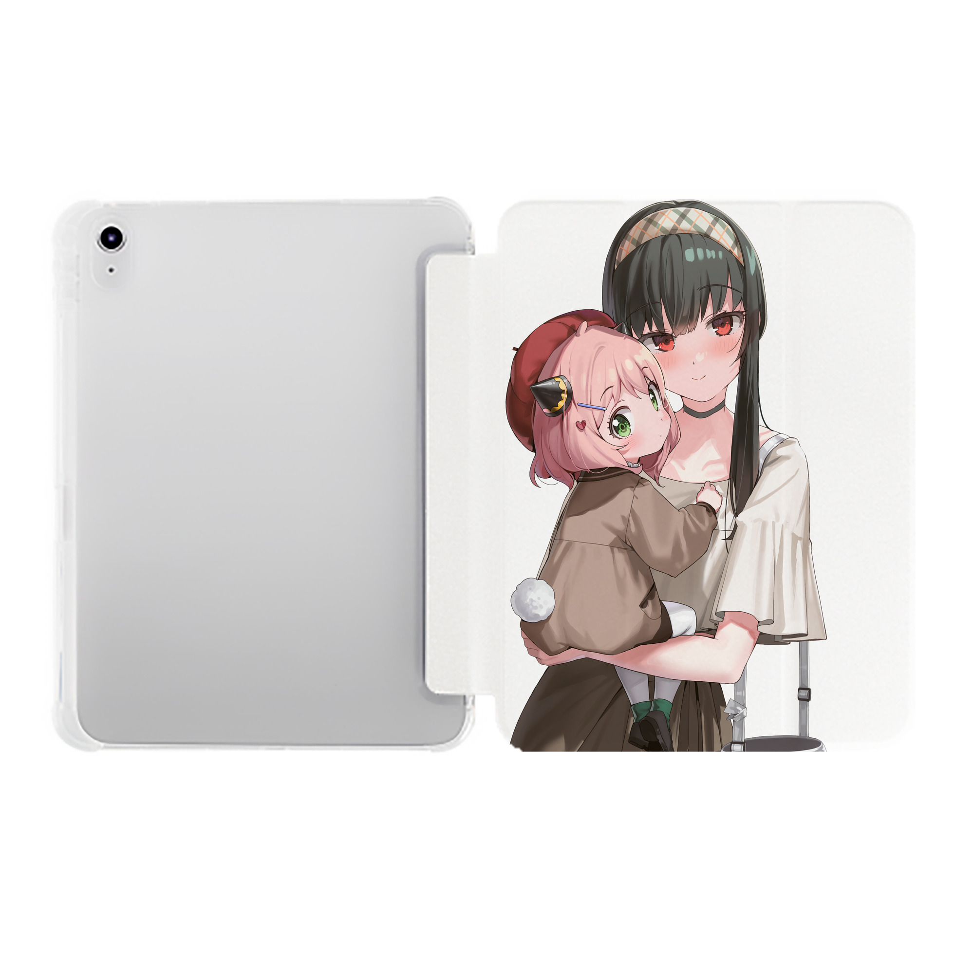 （画像用） SPY×FAMILY间谍家家酒 IPad ケース ペン収納付き 三つ折りスタンド PUレザー×シリコン 対応機種9.5/10.5/10.9インチ
